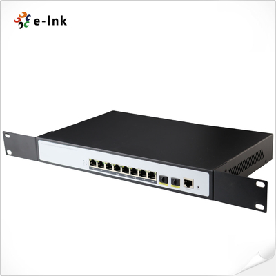 Switch Ethernet gestionado L2+ de 8 puertos 10/100/1000T + 2 puertos 100/1000X SFP