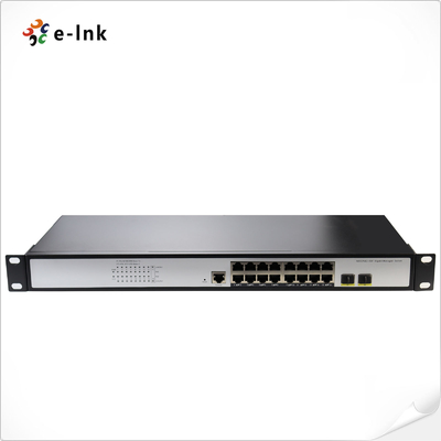 Switch Ethernet gestionado L2+ de 16 puertos 10/100/1000T + 2 puertos SFP 100/1000X