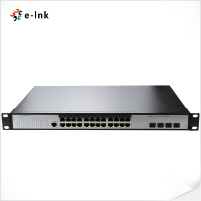 Switch gestionado L3 de 24 puertos 10/100/1000BASE-T 802.3at PoE + 4 puertos SFP+ 10G
