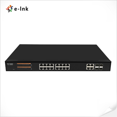 Switch Ethernet combinado de 16 puertos 10/100/1000T 802.3at PoE + 4 puertos SFP 100/1000 administrado