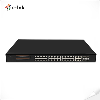 Switch Ethernet gestionado de 24 puertos 10/100/1000T + 4 puertos combo SFP 100/1000