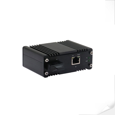 Mini Industrial 1000BASE-X a 10/100/1000BASE-T Conversor de medios PoE++ de 90 W