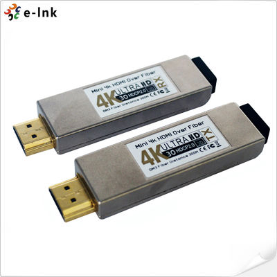 Extensor de fibra óptica 4K HDMI de alcance cero latencia de 300m HDCP 1.2