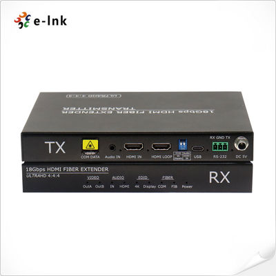 Extensor de fibra óptica de audio y video sin comprimir 4K@60Hz 4:4:4