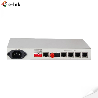 Multiplexor PDH de fibra 4E1 +1