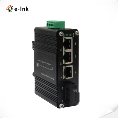 Mini Industrial 3 puertos 10/100/1000T + 1 puerto 1000X SC Gigabit Ethernet Switch