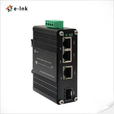 Mini Industrial 3 puertos 10/100/1000T + 1 puerto 100/1000X SFP Gigabit Ethernet Switch