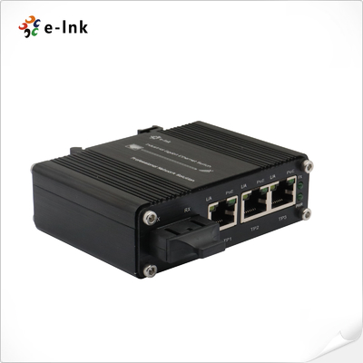Mini Industrial 3-Port 10/100/1000T 802.3at PoE + 1-Port 1000X SC Ethernet Switch con entrada de 12 ~ 48VDC y refuerzo de voltaje