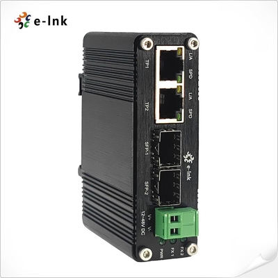 Mini Industrial 2 puertos 10/100/1000Base-T + 2 puertos 100/1000Base-X SFP Ethernet Switch