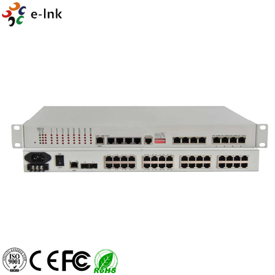 32E1 + 4GE PDH Multiplexer (1 + 1 de respaldo de fibra óptica)