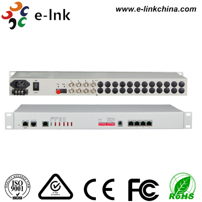 Multiplexor Óptico de Fibra 4E1+4GE+Teléfono+SNMP