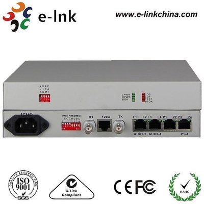 Convertidor/Multiplexor telefónico de 4 líneas (FXS/FXO) sobre E1