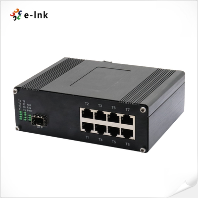 Interruptor de Ethernet base-X de 8 puertos industriales 10/100/1000T 802.3at PoE + 1 puerto 100/1000