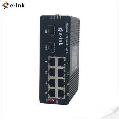 Interruptor PoE industrial de 8 puertos 10/100/1000BASE-T + 2 puertos 1000BASE-SFP 250m