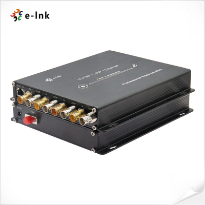 Convertidor de fibra óptica 3G-SDI de 4 canales con Ethernet