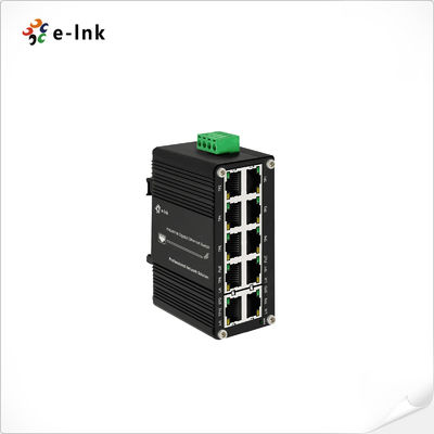 Mini Industrial de 8 puertos 10/100/1000T 802.3at PoE + Switch Ethernet compacto de 2 puertos 10/100/1000T. Admite instalación en carril DIN