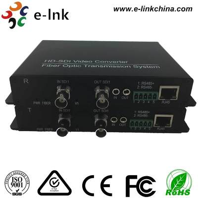 SD/HD/3G-SDI + RS485/RS422/RS232 Datos + Ethernet 10/100M por convertidor de fibra