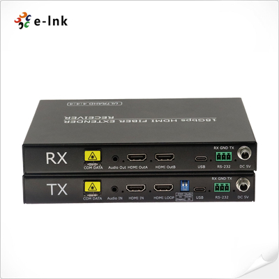 Extensor de fibra óptica de audio y video sin comprimir 4K@60Hz 4:4:4