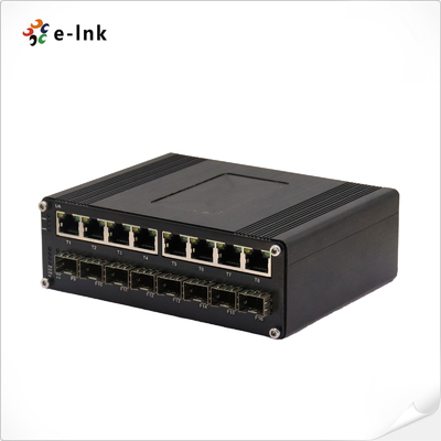 Switch Ethernet gestionado industrial L2+ de 8 puertos 10/100/1000T + 8 puertos 1000X SFP