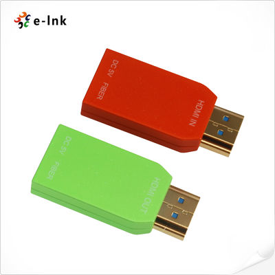 Extensor HDMI2.0 Mini 4K/60Hz sobre Fibra Multimodo Monocanal con Conector USB Integrado para Alimentación