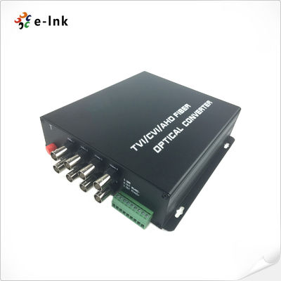 8Ch HD-AHD/HD-CVI/HD-TVI/CVBS Convertidor de fibra de vídeo 4 en 1 con amplio rango industrial de temperatura de funcionamiento