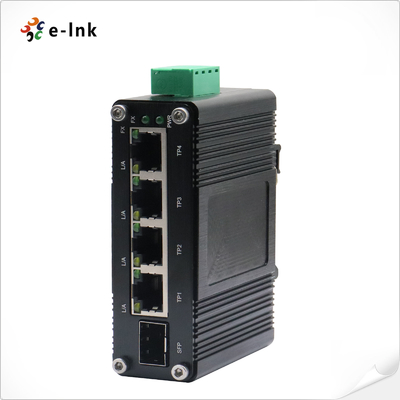 Mini Industrial 4 puertos 10/100/1000T + 1 puerto 100/1000X SFP Gigabit Ethernet Switch