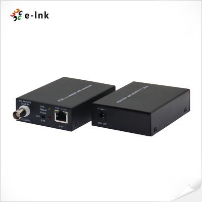 Extensor Ethernet sobre Coaxial con Transmisión Ethernet 10/100Base-TX Full Duplex hasta 300m sobre cable coaxial.
