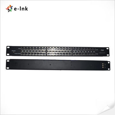 24-Port 1U Rack Mount Passive PoE Injector with Power couples: 4.5 (positive pole) / 7.8 (negative pole)