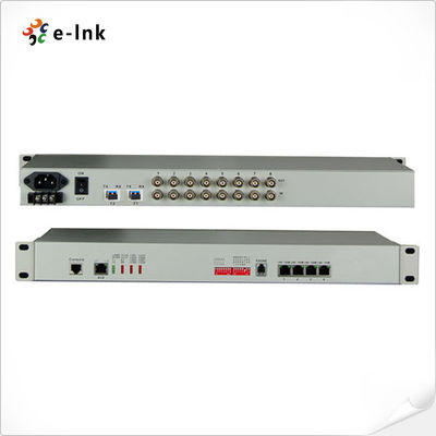 PDH Fiber Multiplexer 8E1 4FE 1+1 Protection 120km VLAN