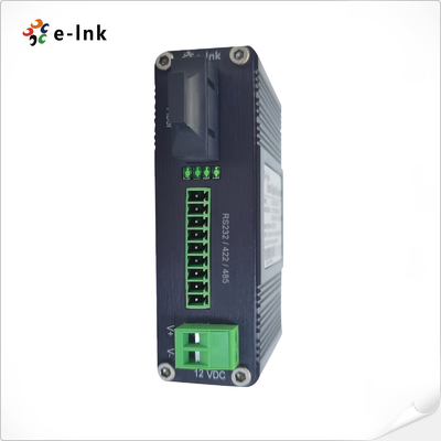 Modem de fibra óptica industrial RS232 / RS485 / RS422 SC SM 1310nm, 20km